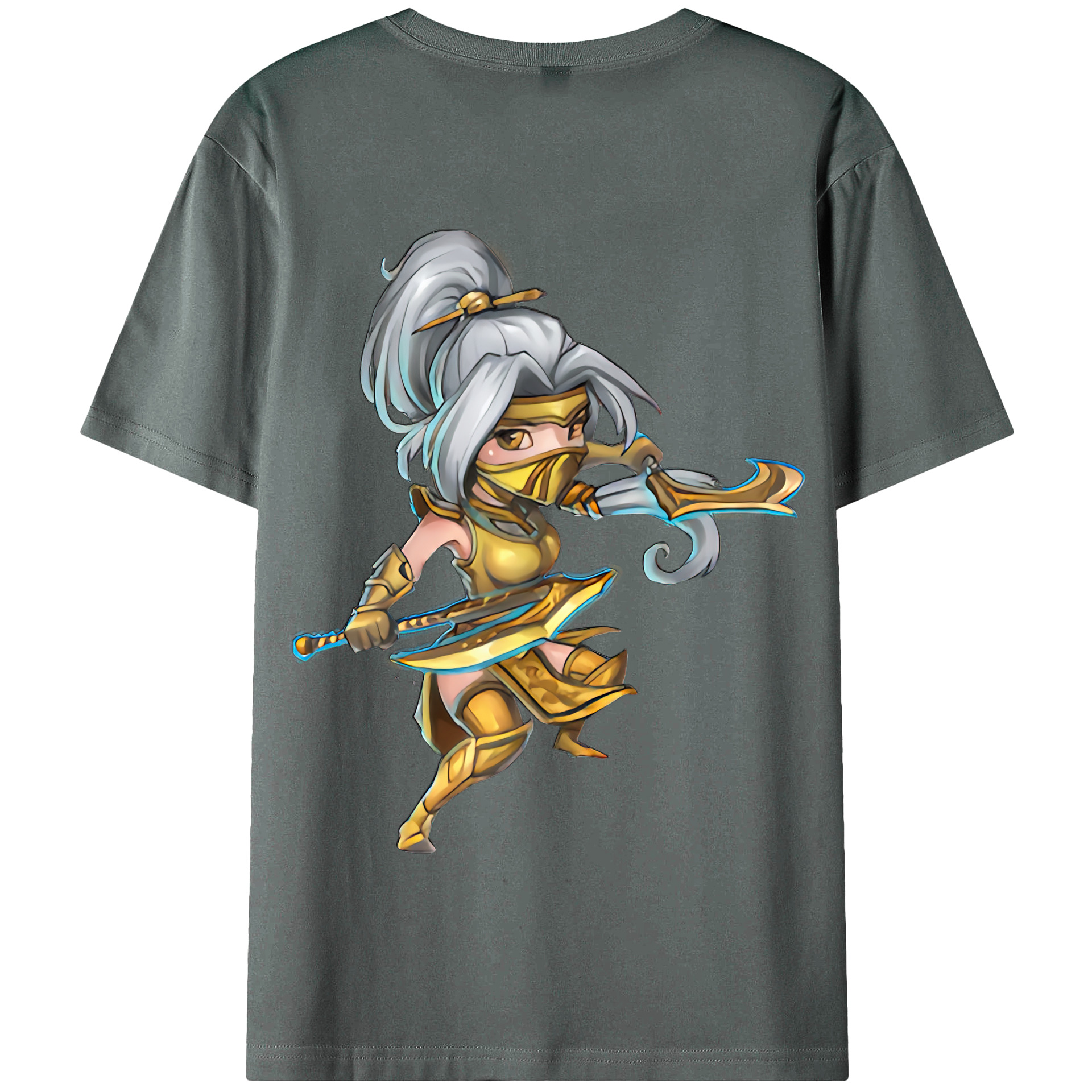 リーグ・オブ・レジェンド League of Legends LOL 綿100％半袖Tシャツ（背面プリント）